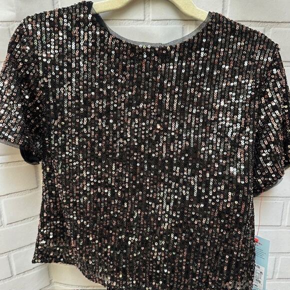 Cat & Jack Girls 3 Piece Outfit Sequin Black Gold Size XS (4-5 Years) NWT - Picture 3 of 9